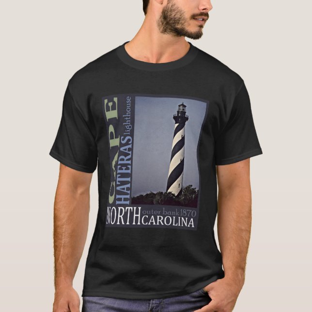 Camiseta Cape Teras Lighthouse Outerbanks North Carolina 18 (Frente)
