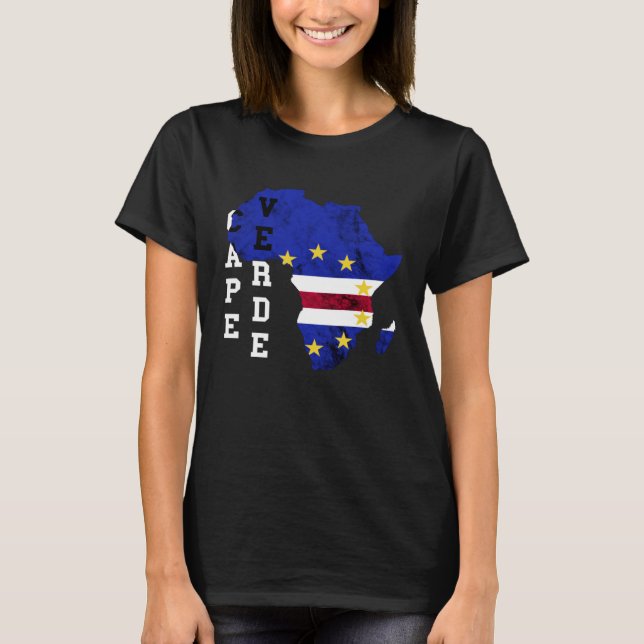 Camiseta Cape Verde Map Cape Verdian Roots Archipelago Isla (Frente)