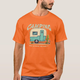 Camiseta Câper de Vintage e Cotação de Camping