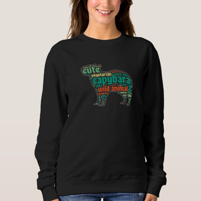 Camiseta Capibara Wildlife Animal Capybara Word Cloud (Frente)