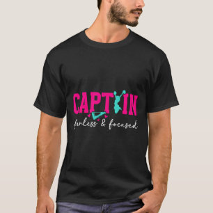 Camiseta Capitã de Torcida Destemida e Focada Cheerleading