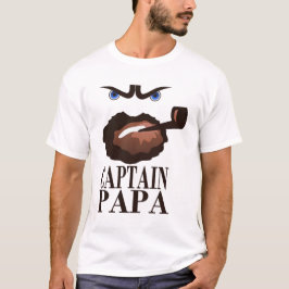 Camiseta capitaine_papa_captain_barbu_barbe_pipe_famille_pe