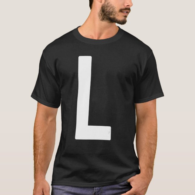 Camiseta Capital Letter L Monogram Norwester Font Initial A (Frente)