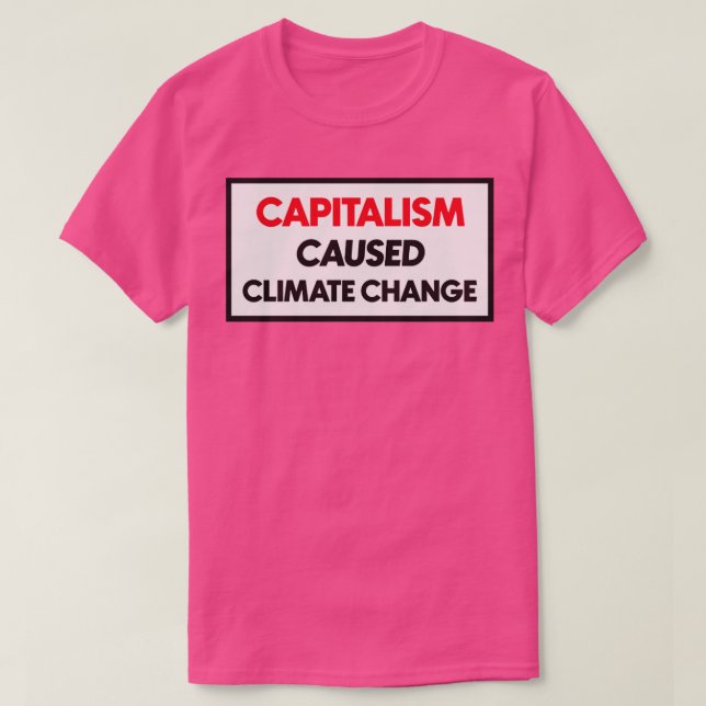 Camiseta Capitalismo Causado pelas Alterações Climáticas1 (Frente do Design)