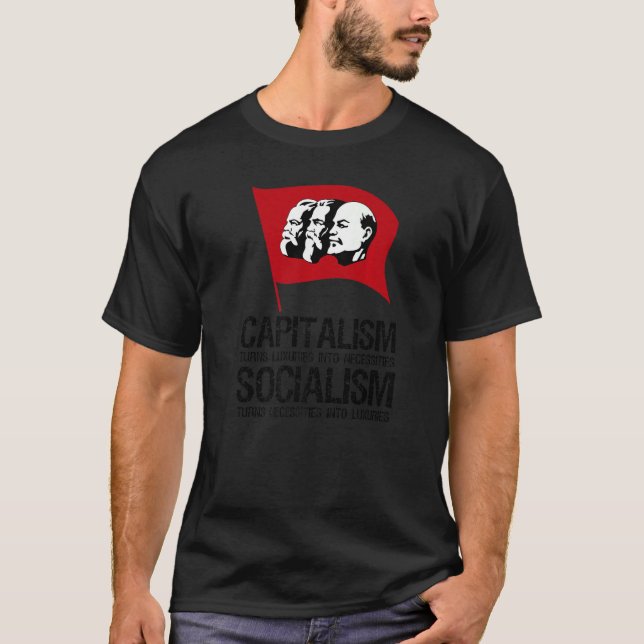 Camiseta Capitalismo Contra Socialismo Anti-Comunista Pro C (Frente)