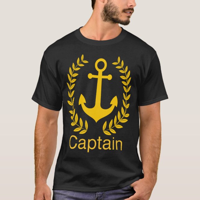 Camiseta Capitão : âncora de navios (Frente)