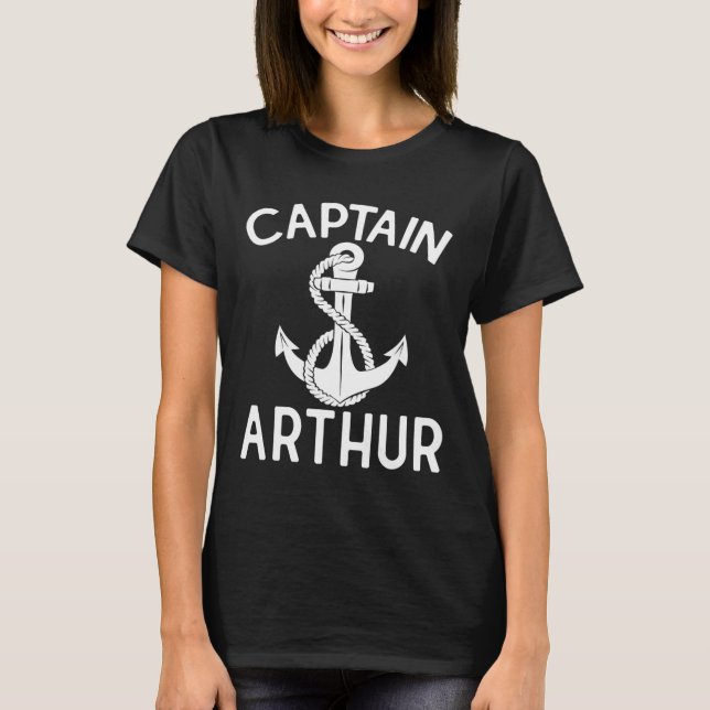 Camiseta Capitão Arthur Âncora de Barco Navio Iate  (Frente)