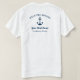 Camiseta Capitão Azul Marinho Náutico Personalizado e Nome  (Verso do Design)