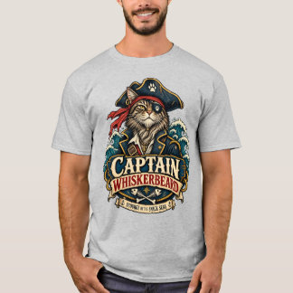 Camiseta Capitão Bigode Barba Gato Pirata