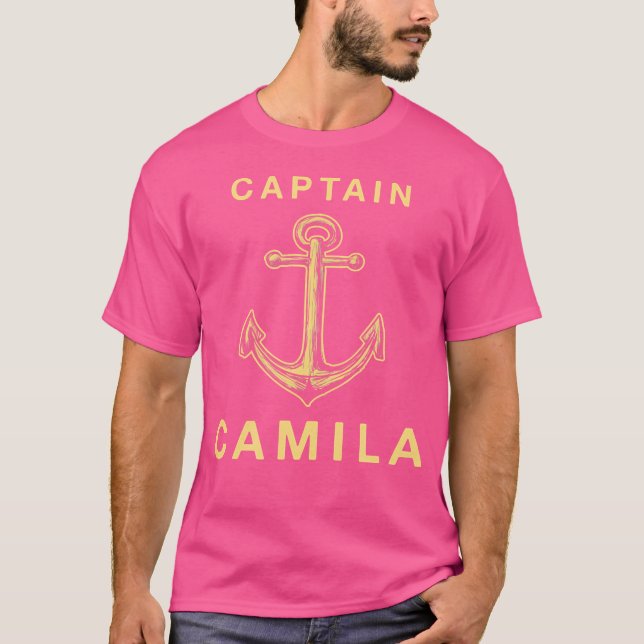 Camiseta Capitão Camila Funny Seaman Humor Yachtsman Primei (Frente)