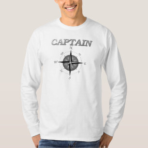 Camiseta Capitão cinza com Rosa Compass