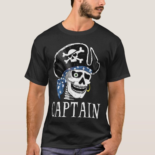 Camiseta Capitão com um só olho do pirata (Frente)