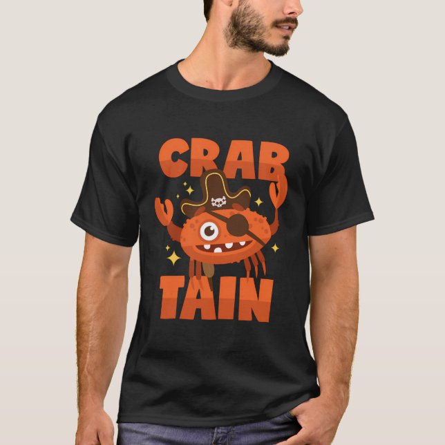Camiseta Capitão Crawfish Pun Pirata (Frente)