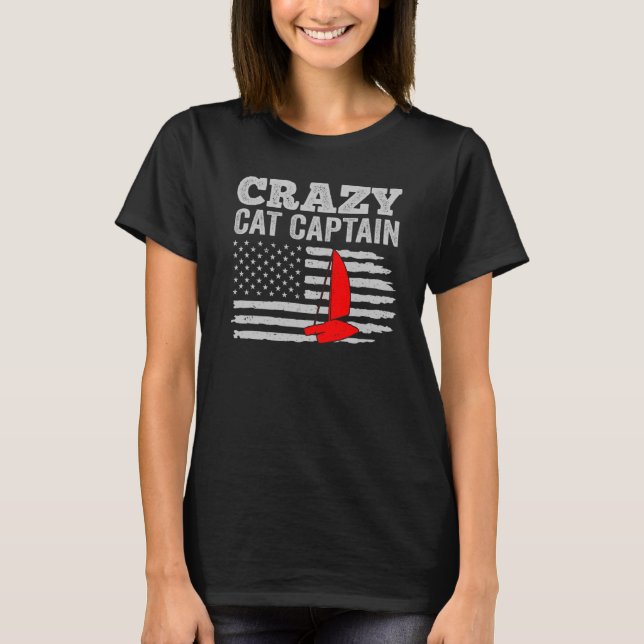 Camiseta Capitão Crazy Catamaran à vela 13 (Frente)