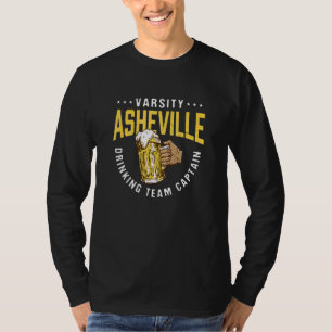 Camiseta Capitão da Equipe de Bebida de Asheville Divertido