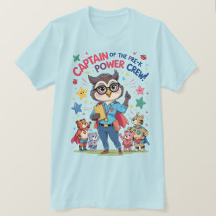 Camiseta Capitão da Equipe de Poder Pré-Escolar