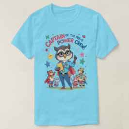 Camiseta Capitão da Equipe de Poder Pré-Escolar