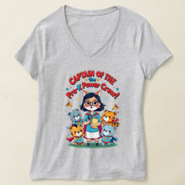 Camiseta Capitão da Equipe de Poder Pré-Escolar