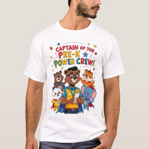 Camiseta Capitão da Equipe de Poder Pré-Escolar