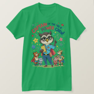 Camiseta Capitão da Equipe de Poder Pré-Escolar