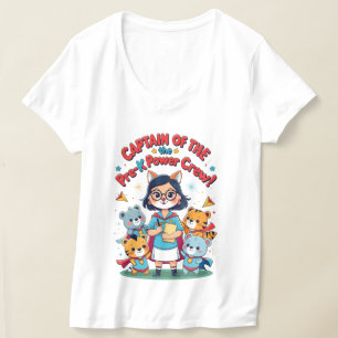 Camiseta Capitão da Equipe de Poder Pré-Escolar