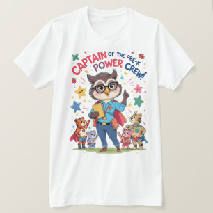 Camiseta Capitão da Equipe de Poder Pré-Escolar