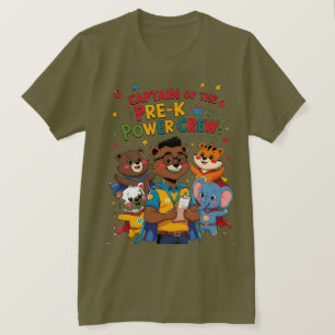 Camiseta Capitão da Equipe de Poder Pré-Escolar