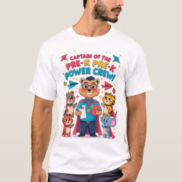 Camiseta Capitão da Equipe de Poder Pré-Escolar