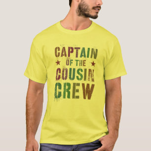 Camiseta CAPITÃO DA TRIPULAÇÃO COUSINA ENGRAÇADO Vovó G