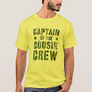Camiseta CAPITÃO DA TRIPULAÇÃO DA COUSIN Camo Funny Avó Gra