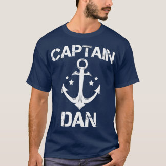 Camiseta CAPITÃO DAN Funny Birthday Nome Personalizado