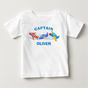 Camiseta Capitão de Avião Bonito Personalizado