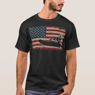 Camiseta Capitão de Avião Patriótico da América de Bandeira