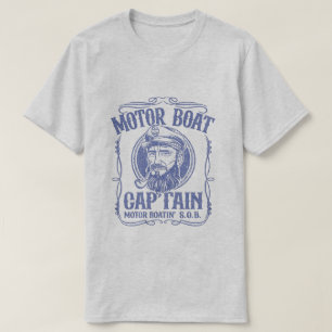 Camiseta Capitão de Barco a Motor Engraçado