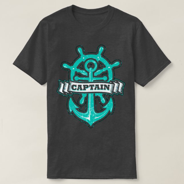 Camiseta Capitão de Barco de Navegação (Frente do Design)