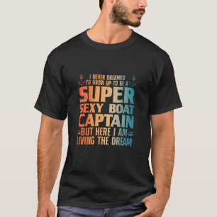 Camiseta Capitão de Barco legal para Homens, Sail Pontoon B