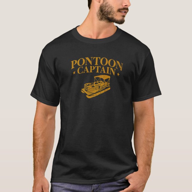 Camiseta Capitão de Barcos Pontoon, Capitão Lago Pontoon (Frente)