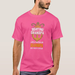 Camiseta Capitão de Navegação de Motocos do Barco Mens Avô