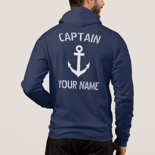Camiseta Capitão de navio marinho azul e branco