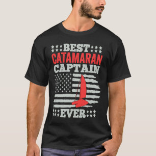 Camiseta Capitão de Vela Catamarã Marinheiro Melhor Capitão