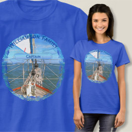 Camiseta Capitão de vela da família 0869
