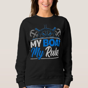 Camiseta Capitão de veleiro velejando meu barco minhas regr
