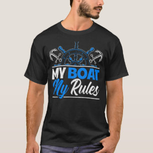 Camiseta Capitão de veleiro velejando meu barco minhas regr
