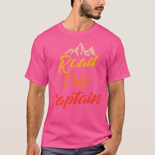 Camiseta Capitão de Viagem de Estrada ao Ar Livre Grupo de  (Frente)