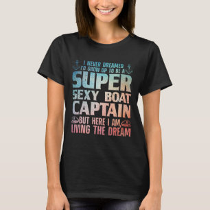 Camiseta Capitão Design para Homens Barco Bo