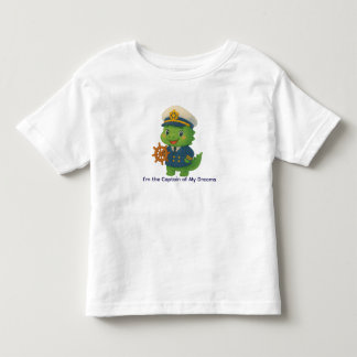 Camiseta Capitão Dinossauro de Navio Fofo – Trabalhos de Di