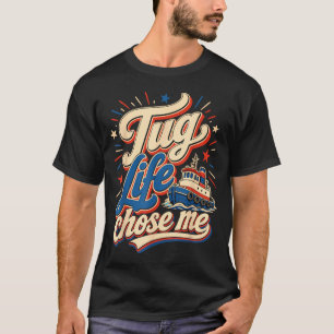 Camiseta capitão divertido da tripulação do rebocador 