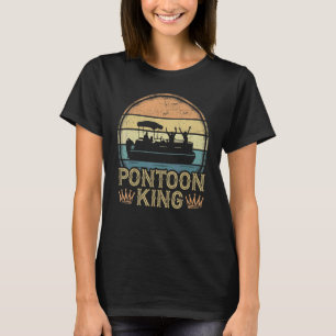 Camiseta Capitão do barco a motor Pontoon Lago Vintage Retr