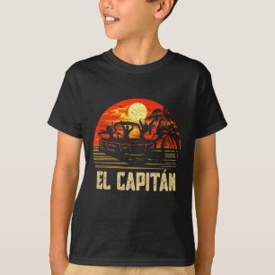 Camiseta Capitão do Barco Pontão Lago Boating El Capitan