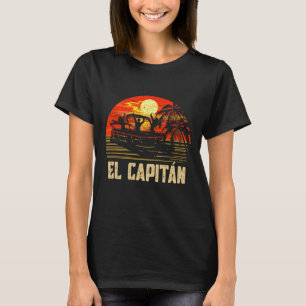 Camiseta Capitão do Barco Pontão Lago El Capitan Barco 